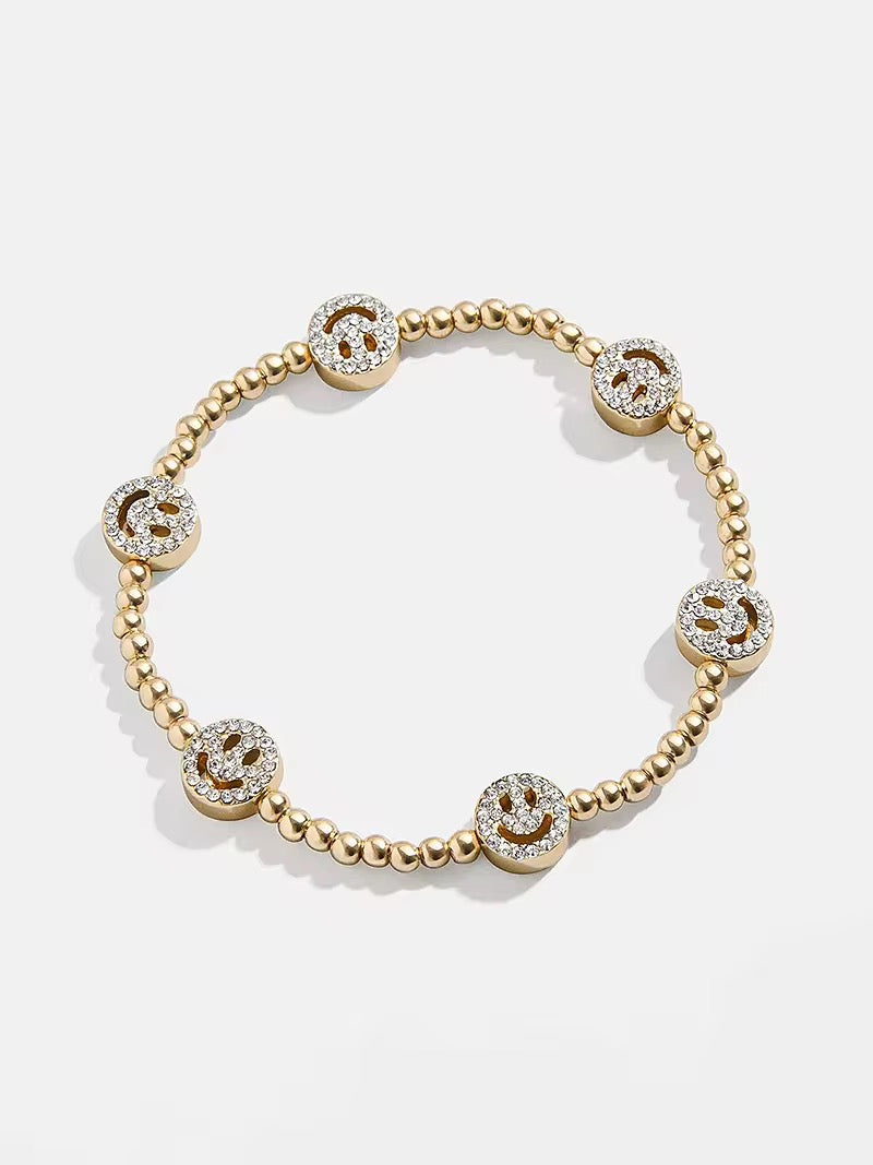 SMILEY FACE BEADED BRACELET