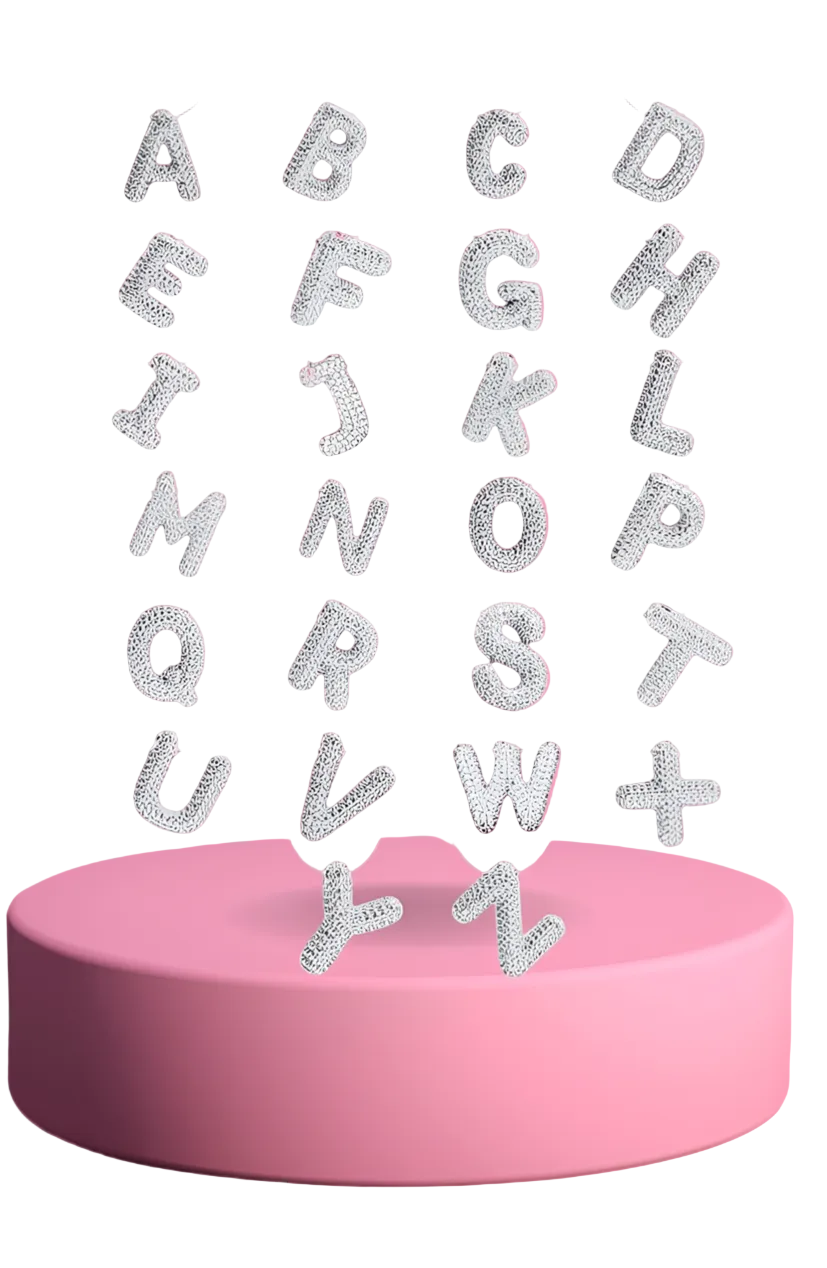 Balloon Initial Zirconia Necklace