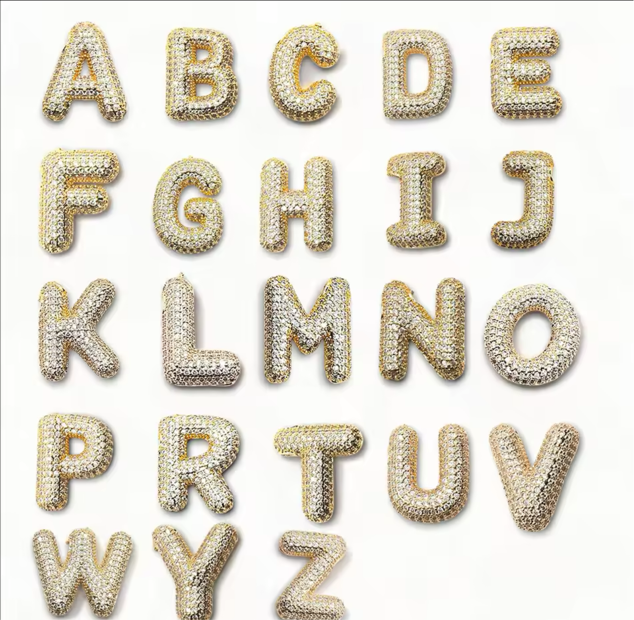 Balloon Initial Zirconia Necklace