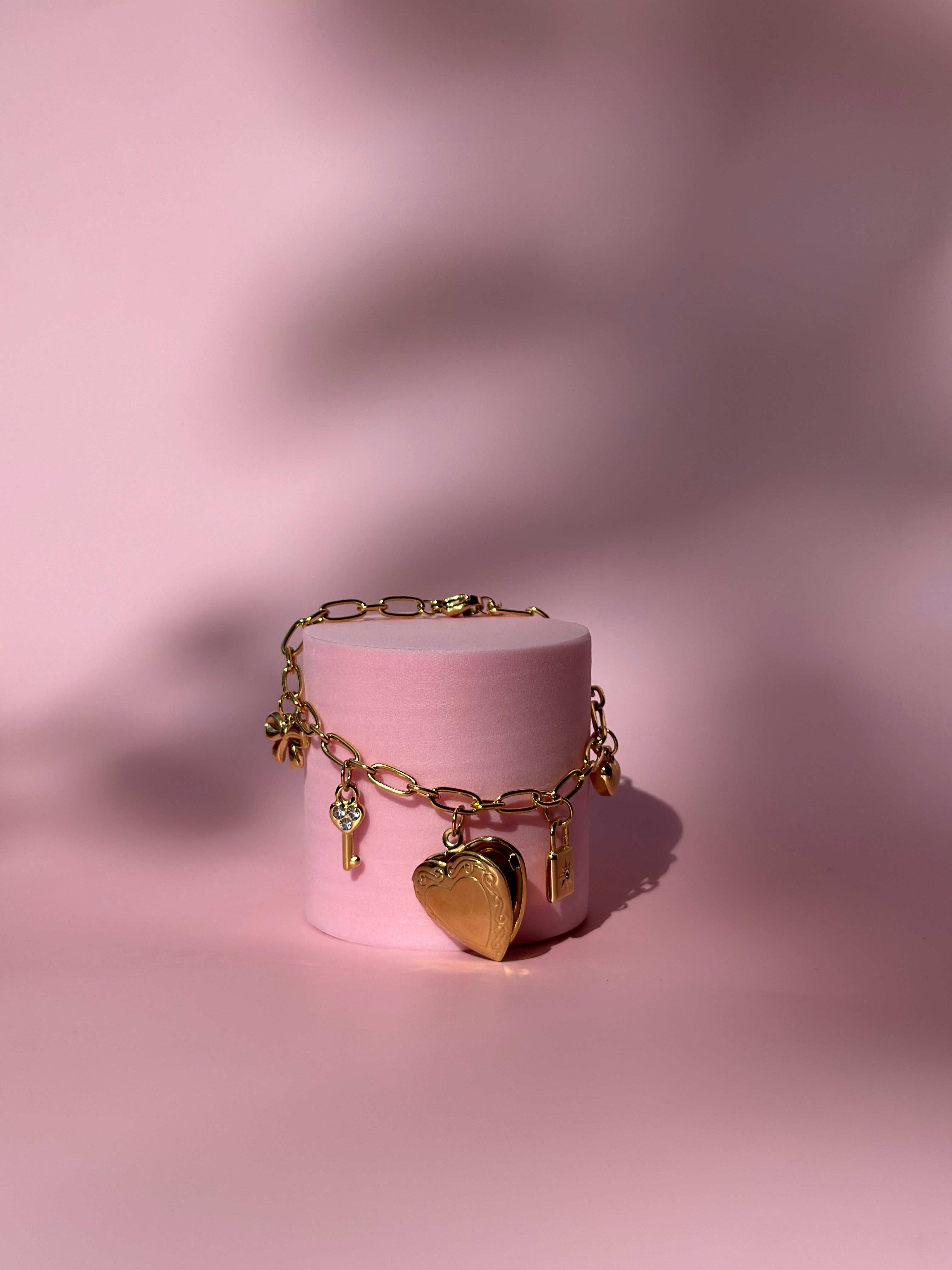 Love Lock charm bracelet