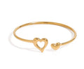 Double heart bangle